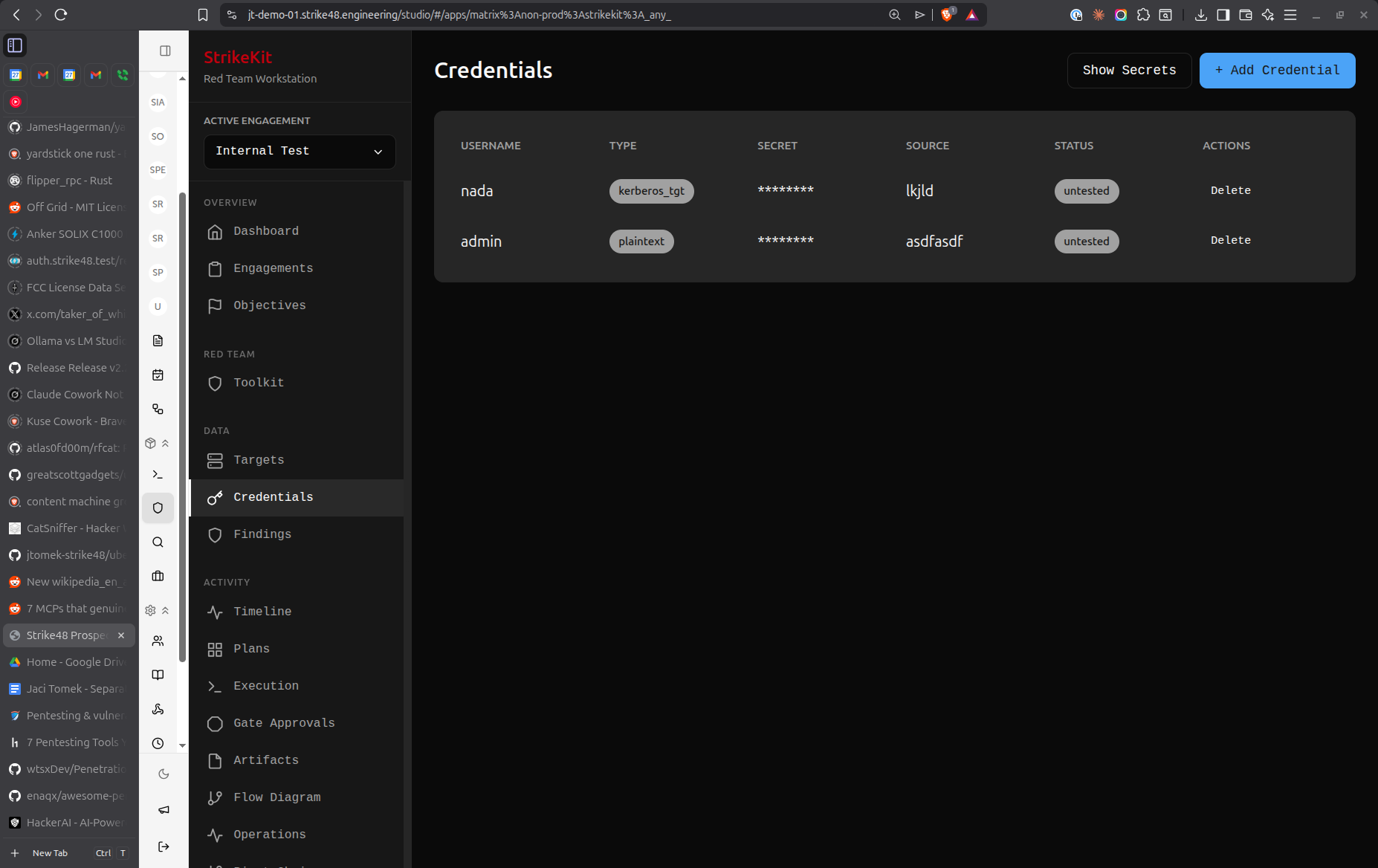Credentials Manager
