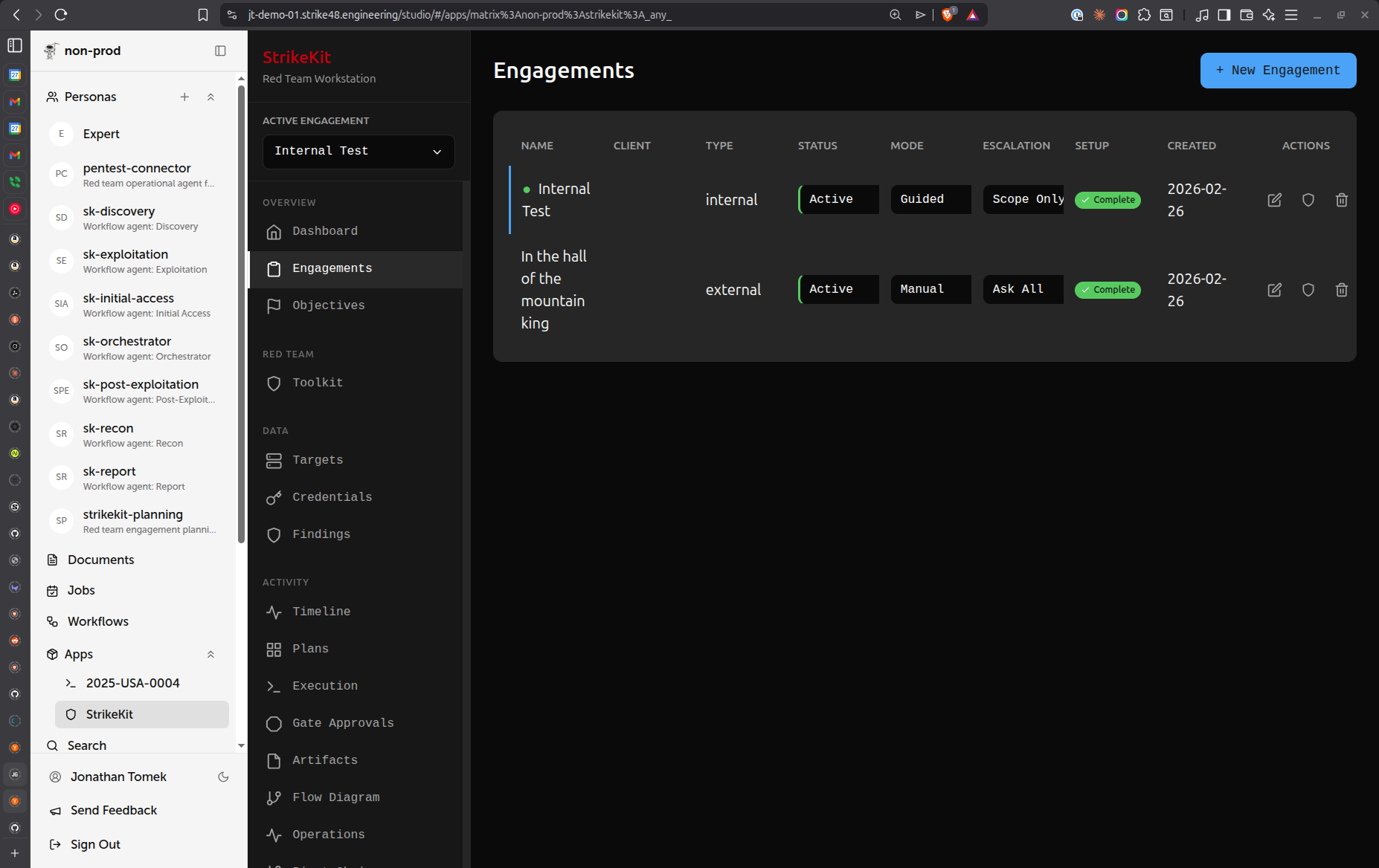 Engagements List